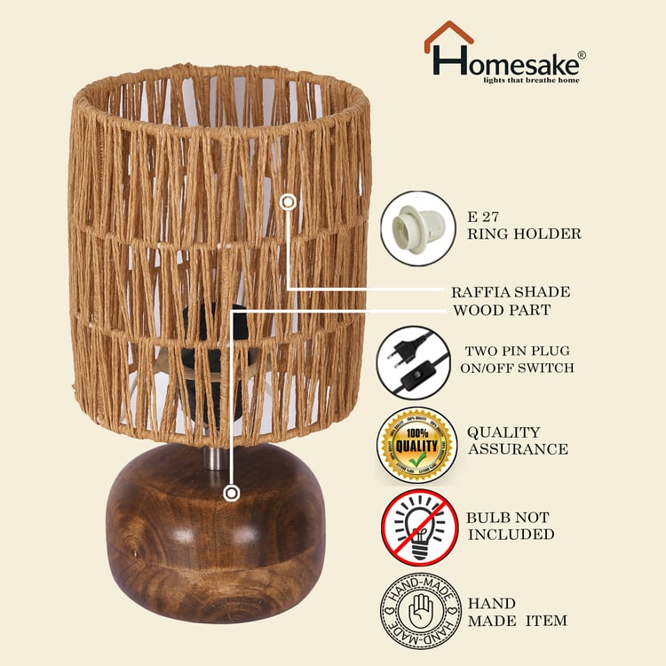 HOMESAKE Wooden Table Lamp