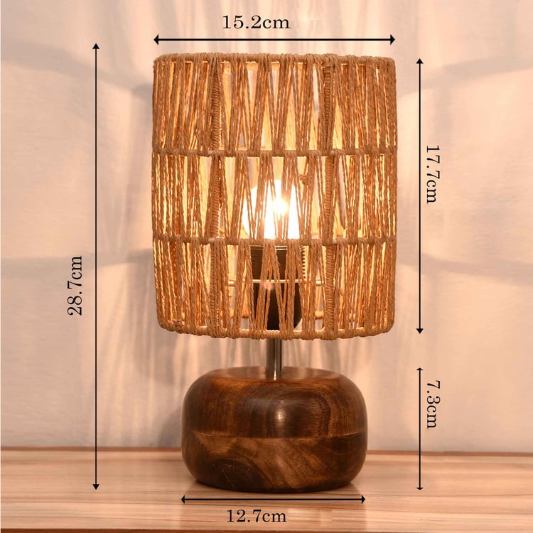 HOMESAKE Wooden Table Lamp