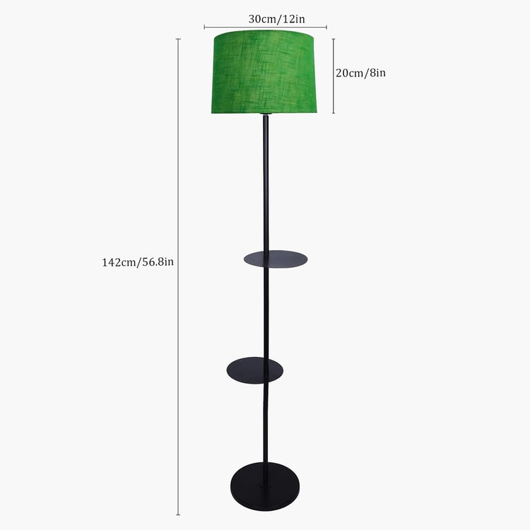 HOMESAKE Metal Floor Lamp with Shelf