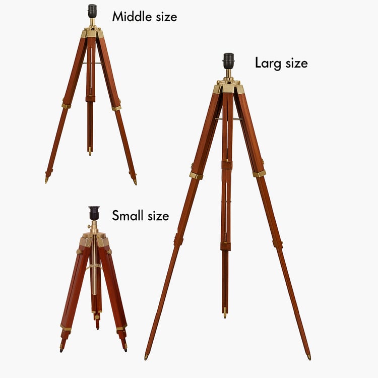 HOMESAKE Marinor Heritage Wooden Tripod Floor Lamp