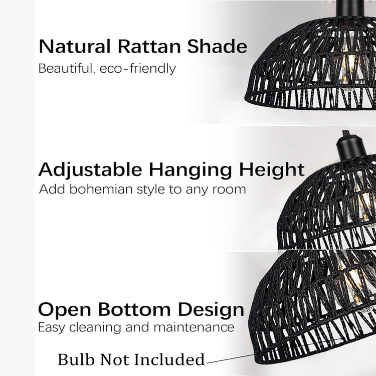 HOMESAKE Rattan Ceiling Lamp