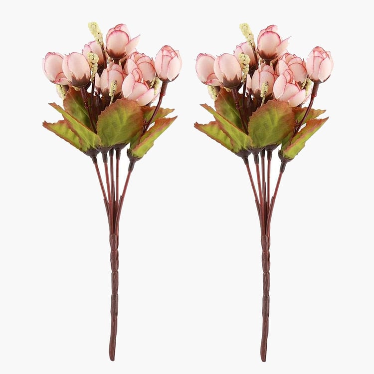 HOMESAKE Set of 2 Artificial Rose Flower Sticks - 24.1cm