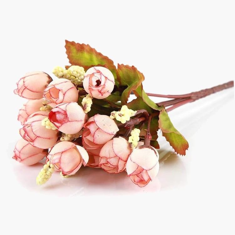 HOMESAKE Set of 4 Artificial Rose Flower Sticks - 24.1cm