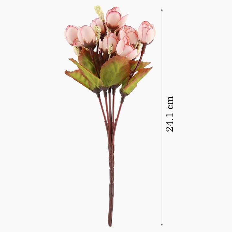 HOMESAKE Set of 4 Artificial Rose Flower Sticks - 24.1cm