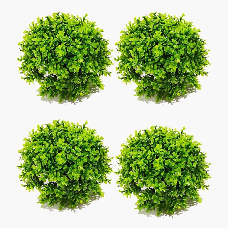 HOMESAKE Set of 4 Artificial Boxwood Plants - 12.7cm