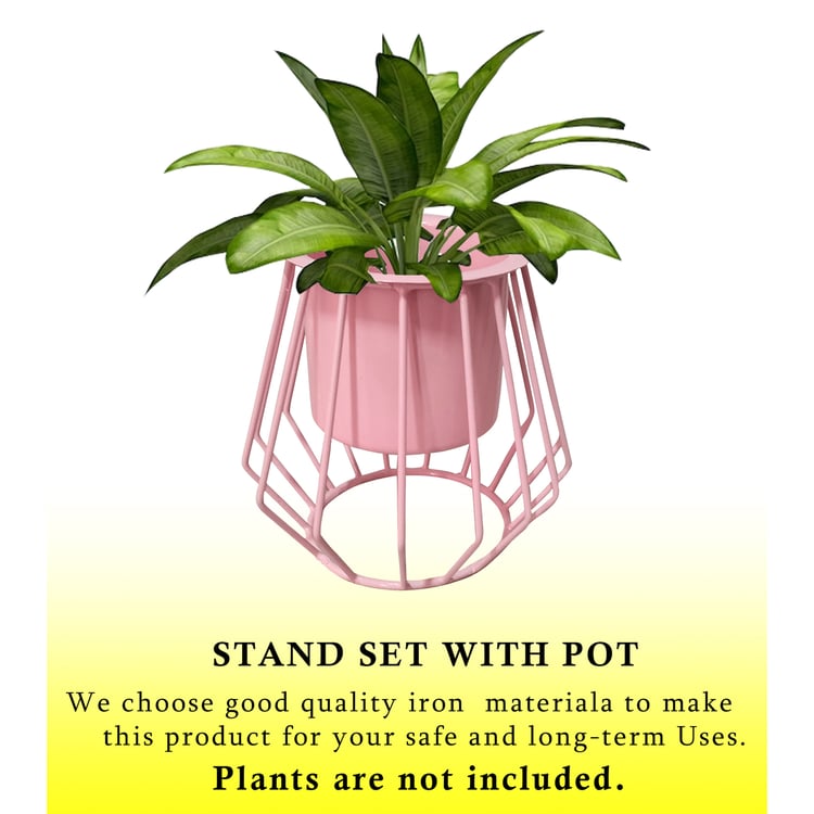 HOMESAKE Set of 2 Metal Planters