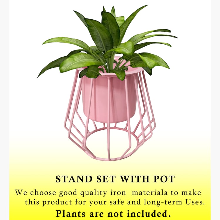 HOMESAKE Set of 2 Metal Planters