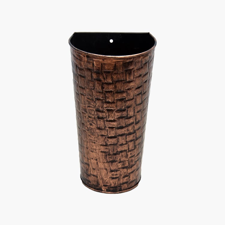 HOMESAKE Set of 3 Metal Hammered Wall Planters