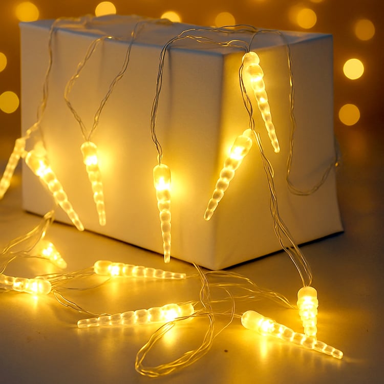 HOMESAKE LED Ice Dagger String Lights - 20 Bulbs