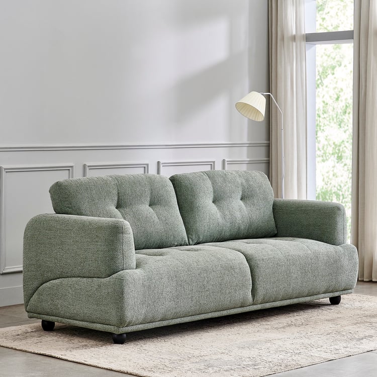 Foresta Fabric 3-Seater Sofa - Green