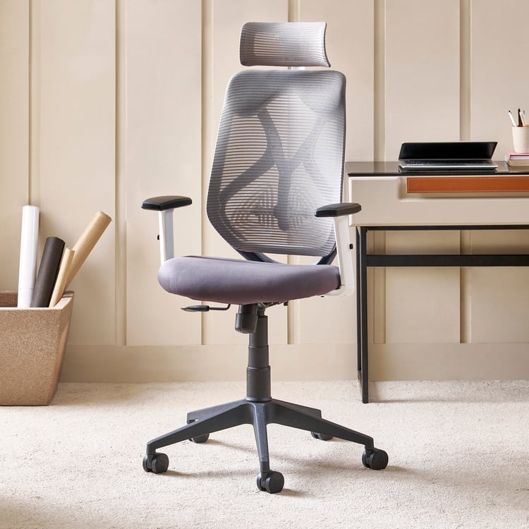 Yuva Ergofit Mesh High Back Office Chair - Grey