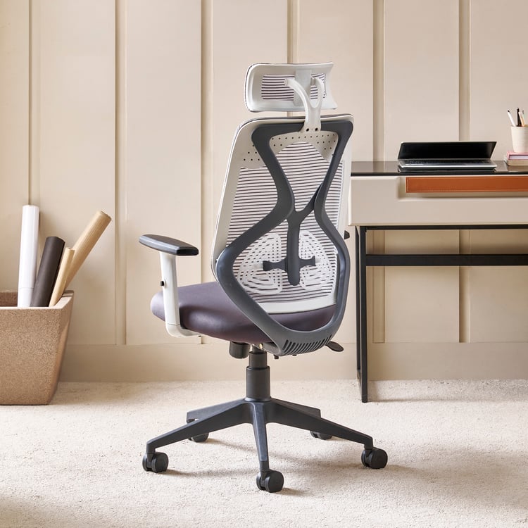 Yuva Ergofit Mesh High Back Office Chair - Grey
