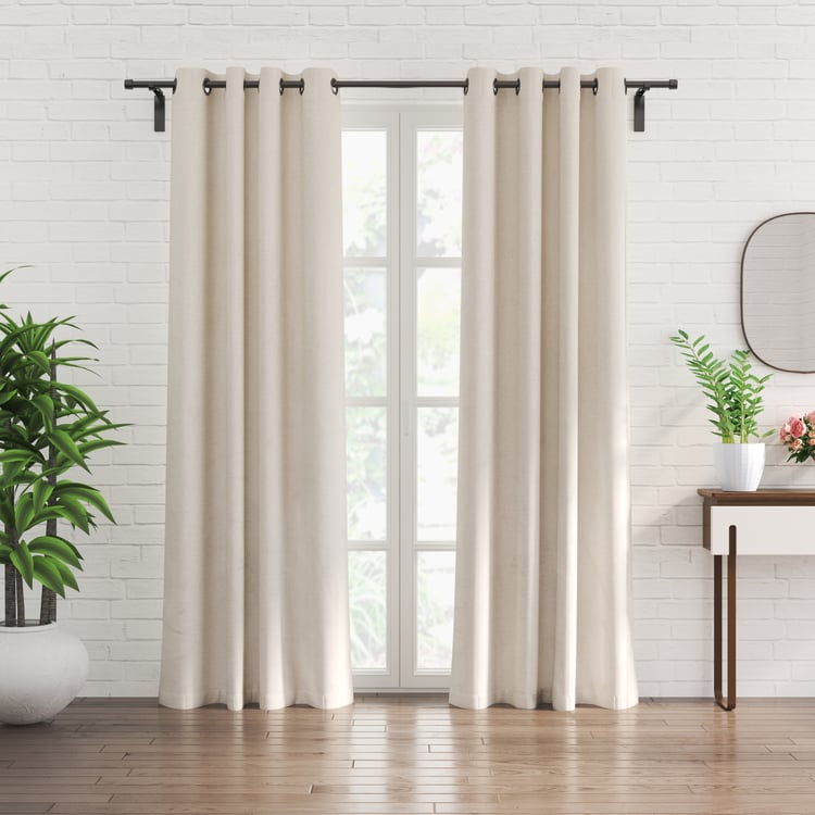 Amaira Flow Set of 2 Sheer Door Curtains - 7.35ft (225cm)