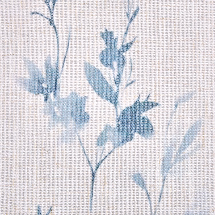Amaira Willow Set of 2 Floral Print Sheer Door Curtains - 7.3ft (225cm)