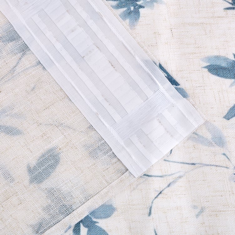 Amaira Willow Set of 2 Floral Print Sheer Window Curtains - 5.2ft (160cm)