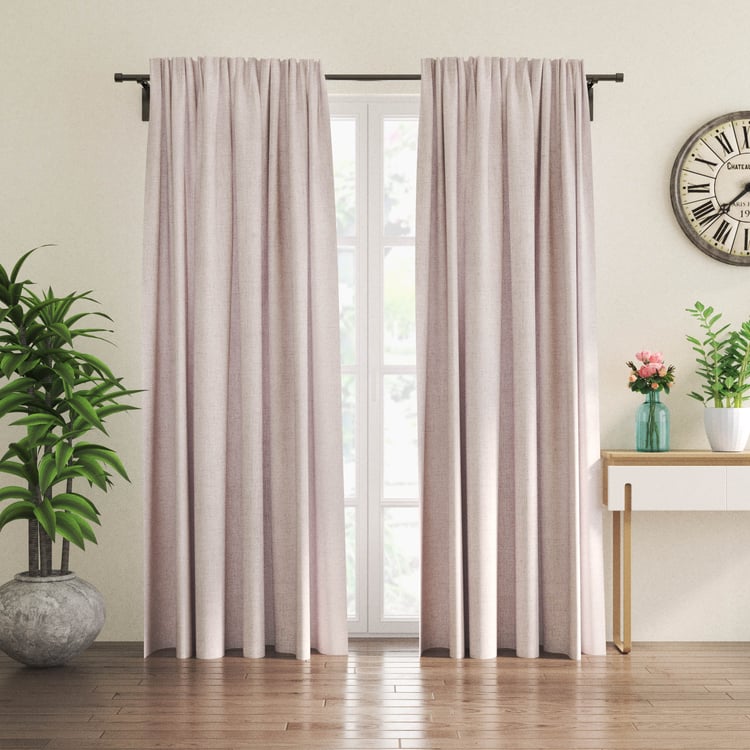 Muffle Dusk Set of 2 Blackout Door Curtains - 8.85ft (270cm)