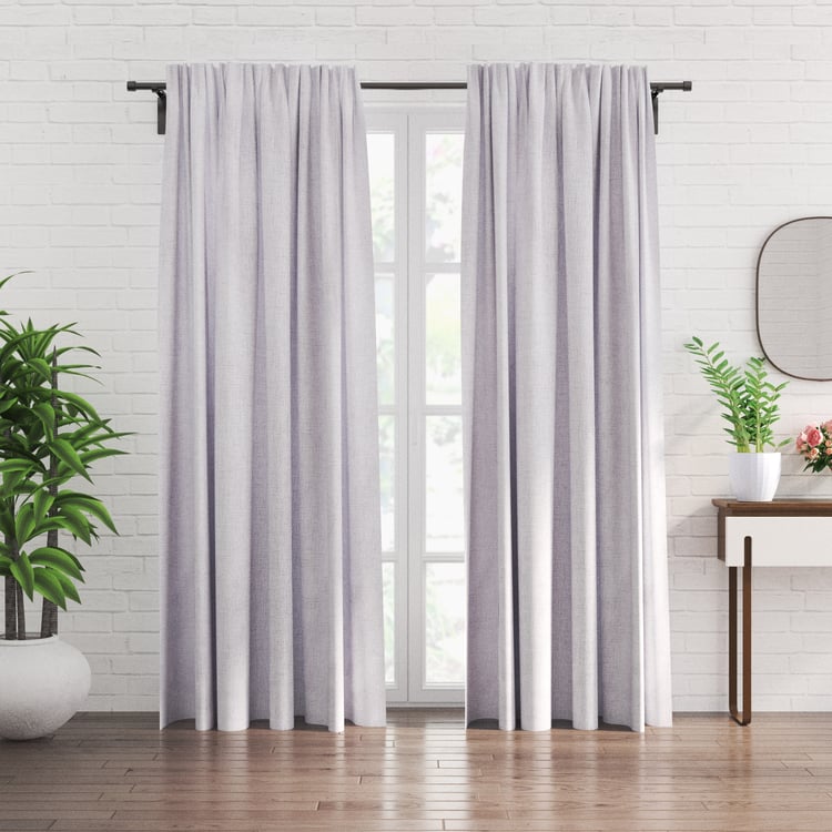 Muffle Dusk Set of 2 Blackout Door Curtains - 7.3ft (225cm)