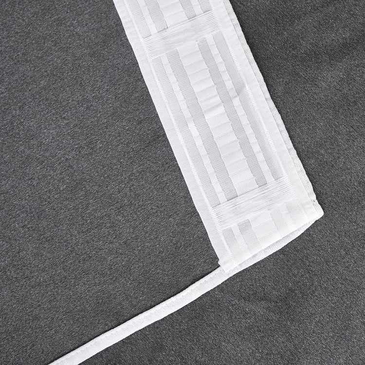 Muffle Etch Set of 2 Jacquard Blackout Door Curtains - 8.85ft (270cm)