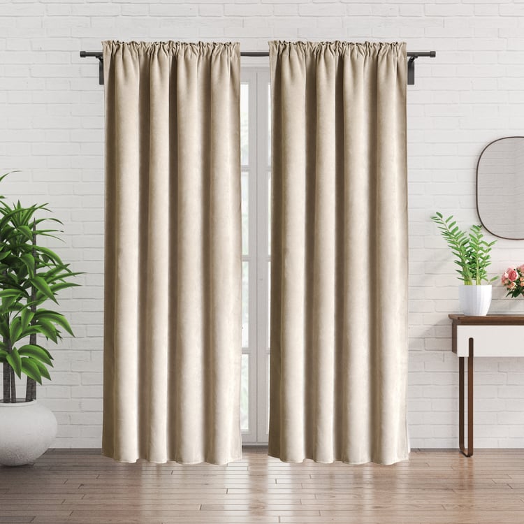 Muffle Set of 2 Blackout Door Curtains - 7.3ft (225cm)