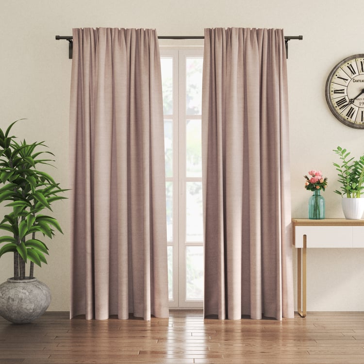Muffle Twill Set of 2 Blackout Door Curtains - 8.85ft (270cm)
