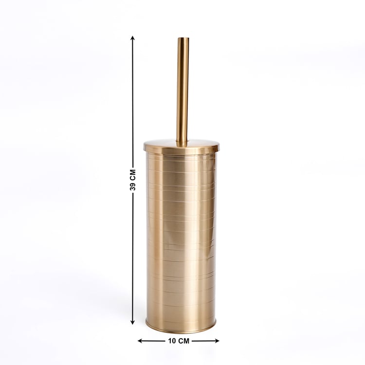 Opulence Ribbed Stainless Steel Toilet Brush Holder