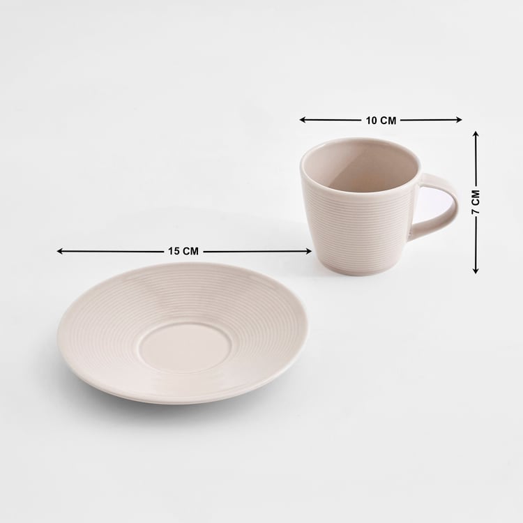 Nesta HG Porcelain Striped Cup and Saucer - 180ml