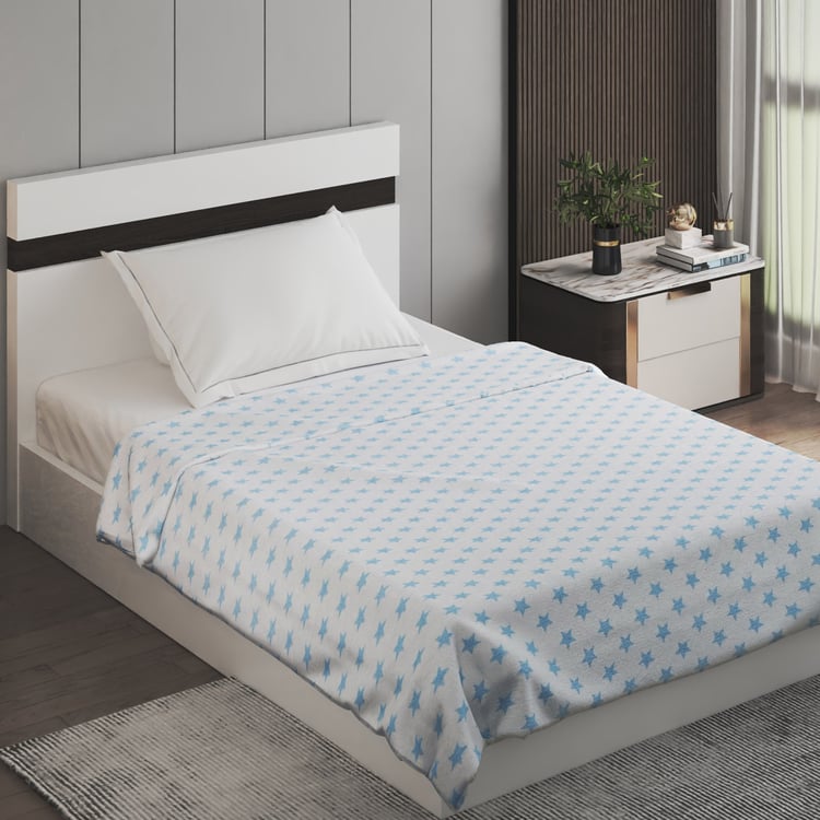 Corsica Slate Kids Star Print Single Blanket