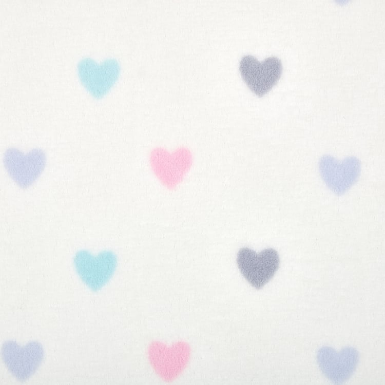 Corsica Slate Kids Heart Print Single Blanket
