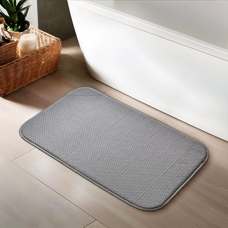 Buttercup Waffle Anti-Slip Bath Mat - 80x50cm