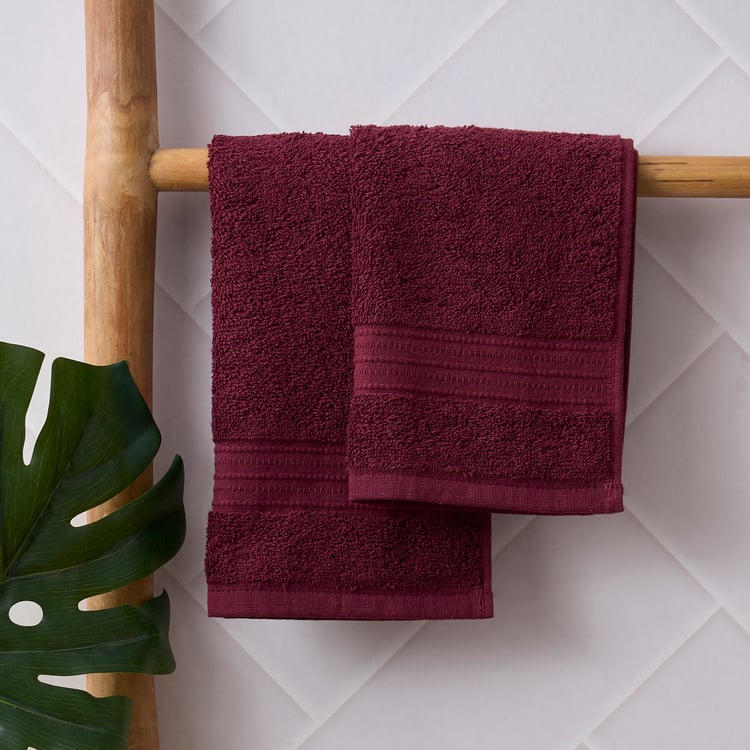 Elysian Set of 2 Cotton Face Towels - 30x30cm
