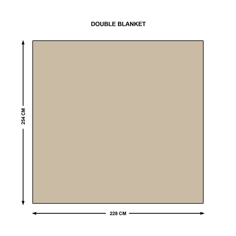 Frosty Floral Print Double Blanket