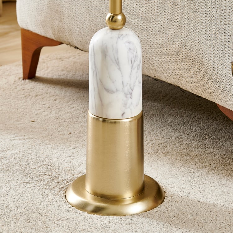 Cami Marble Top Accent Table - White