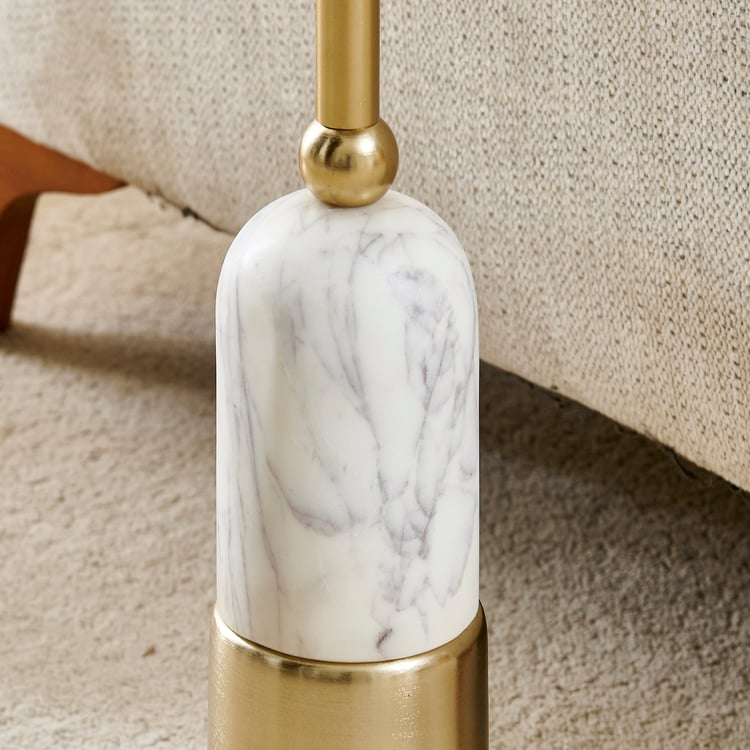 Cami Marble Top Accent Table - White