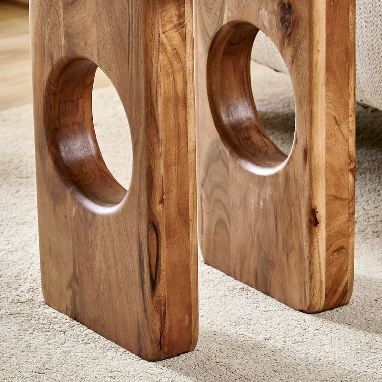 Globe Marble Top End Table - White