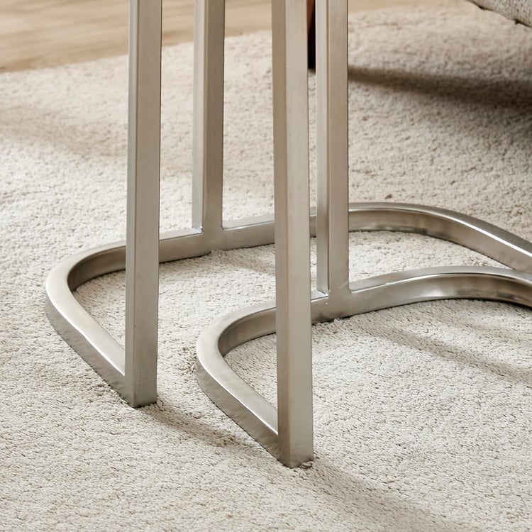 Ginny Marble Top Nest of 2 Tables - Beige