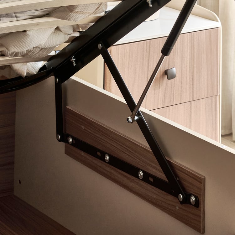 Ivy Willa Queen Bed with Hydraulic Storage - Walnut