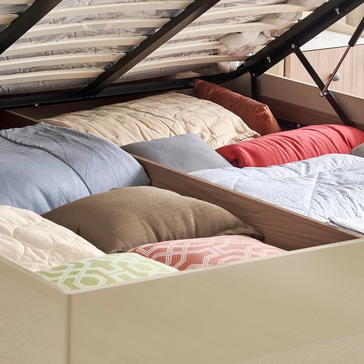 Ivy Willa Queen Bed with Hydraulic Storage - Walnut