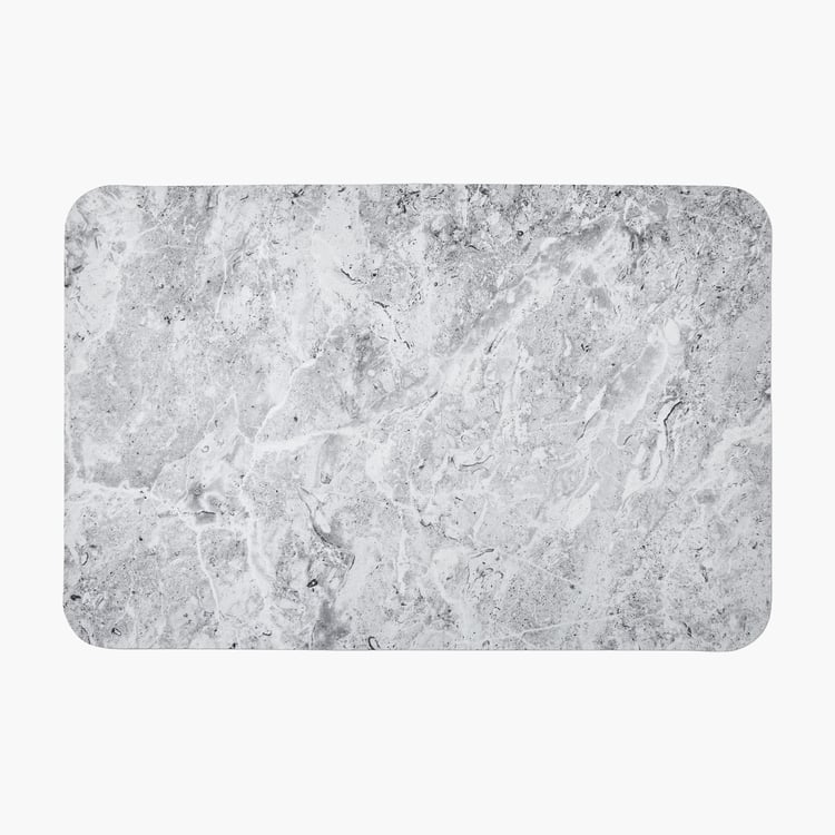 Bask Marble Print Anti-Slip Bath Mat - 58x38cm