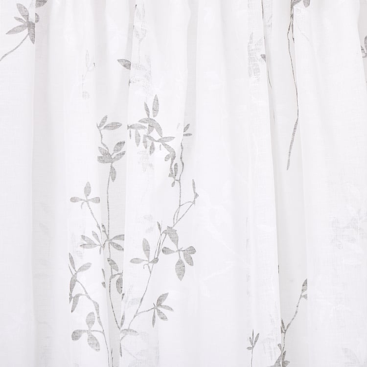 Amaira Printed Set of 2 Sheer Door Curtains - 8.8ft (270cm)