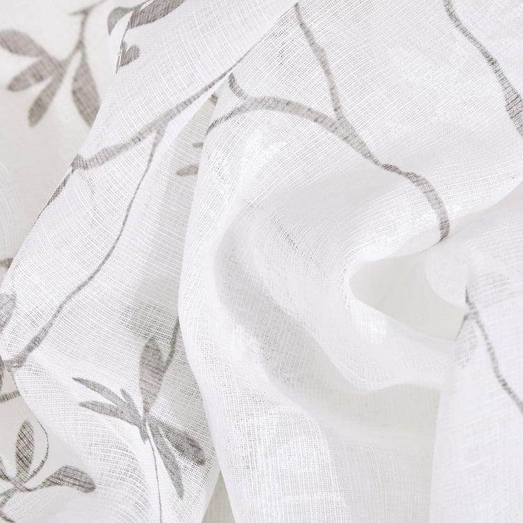Amaira Printed Set of 2 Sheer Door Curtains - 8.8ft (270cm)