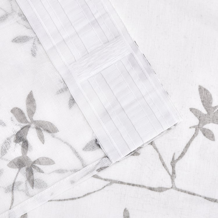 Amaira Printed Set of 2 Sheer Door Curtains - 8.8ft (270cm)