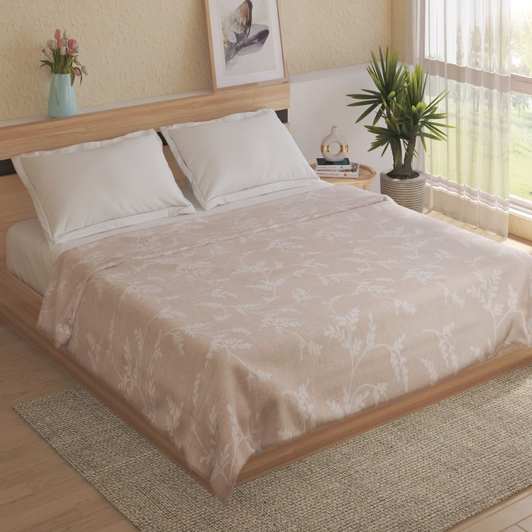 Archer Leaf Printed Double Blanket
