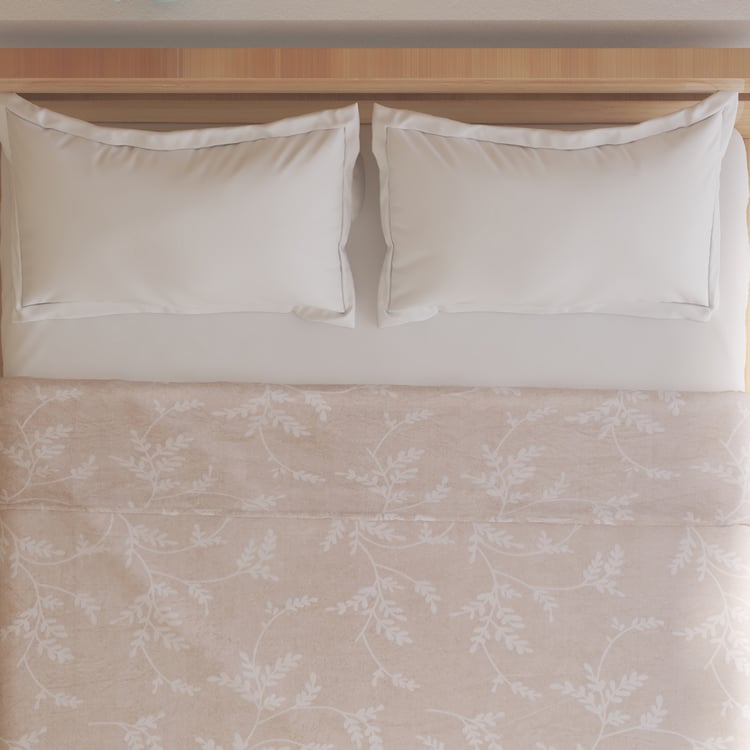Archer Leaf Printed Double Blanket