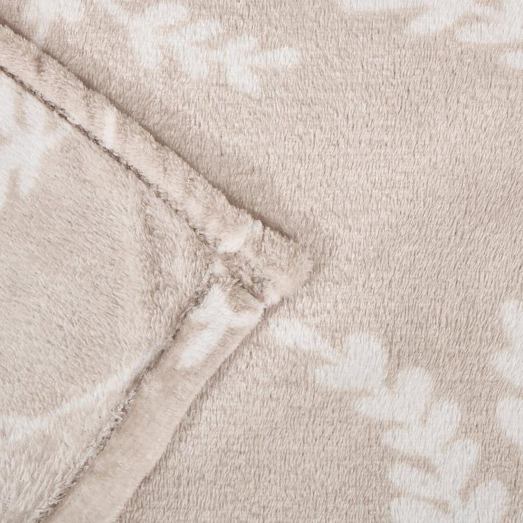 Archer Leaf Printed Double Blanket