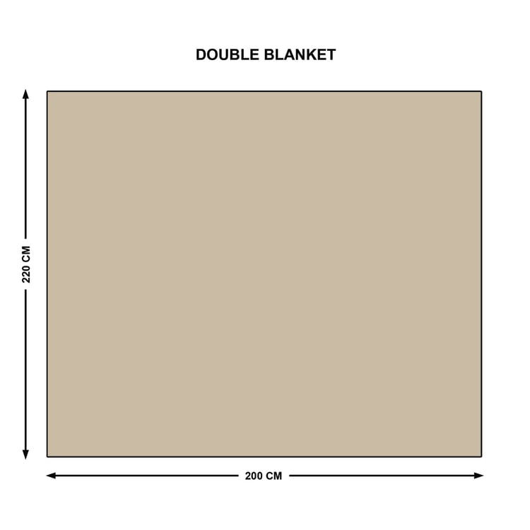 Archer Leaf Printed Double Blanket