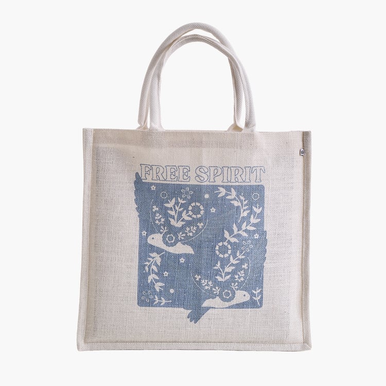 Minerals Freespirit Jute Printed Tote Bag