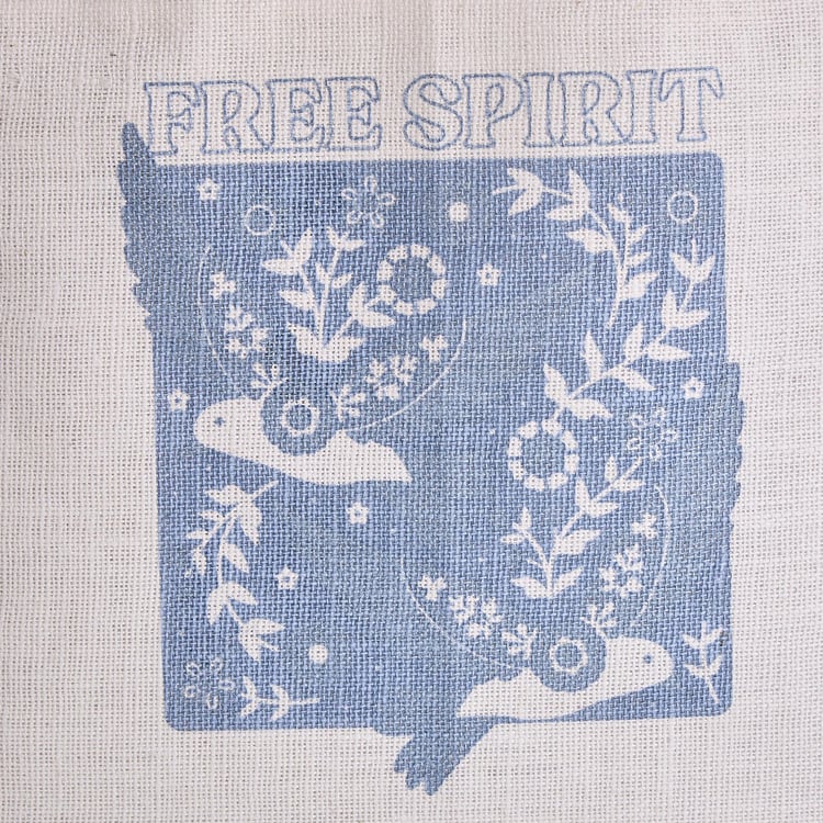 Minerals Freespirit Jute Printed Tote Bag