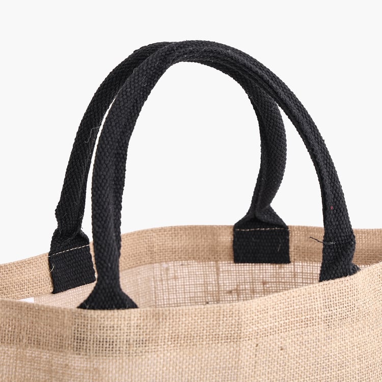 Minerals Jute Printed Tote Bag