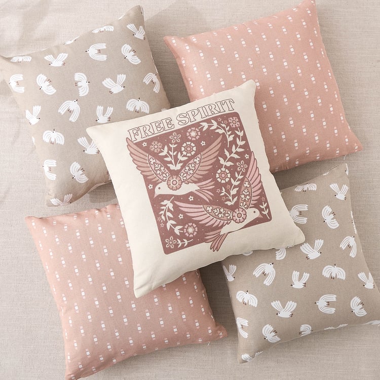 Vera Panther Set of 5 Printed Cushion Covers - 40x40cm