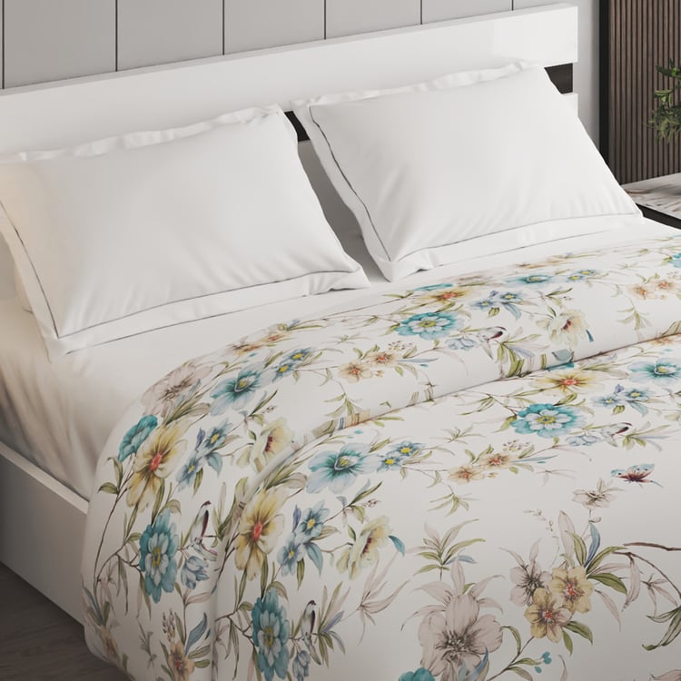 Pristine Luxe Tencel Floral Print Double Duvet Cover